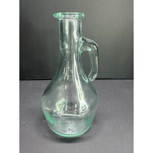 Vintage Vetreria Etrusca Decanter Bottle Glass Aqua Green 7.5'' Made in Italy